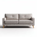 Canapé contemporain en tissu gris clair avec pieds en bois 180 x 90 x 75cm
