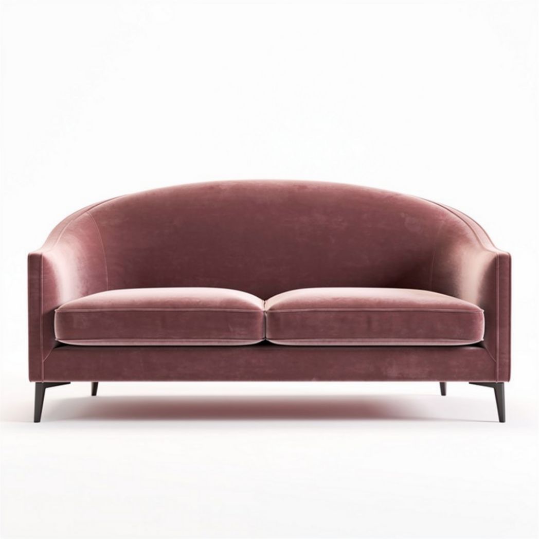 Canapé en velours rose 180 x 80 x 75cm pour salon moderne