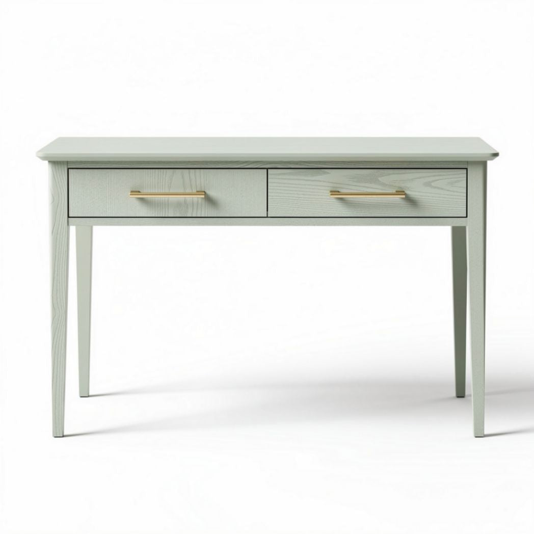Bureau en bois avec tiroirs en gris clair dimensions 120 x 60 x 75cm